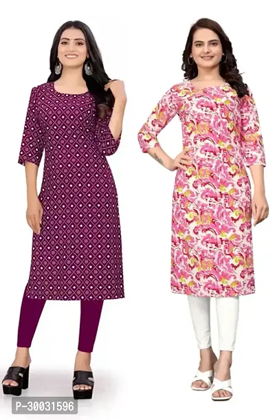 Fancy Crepe Kurtas For Women Pack Of 2