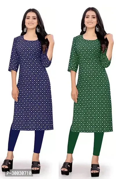 Fancy Crepe Kurtas For Women Pack Of 2-thumb0