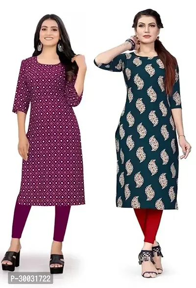 Fancy Crepe Kurtas For Women Pack Of 2