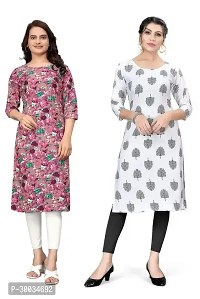 Fancy Crepe Kurtas For Women Pack Of 2-thumb0