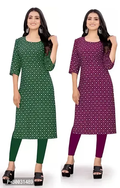 Fancy Crepe Kurtas For Women Pack Of 2