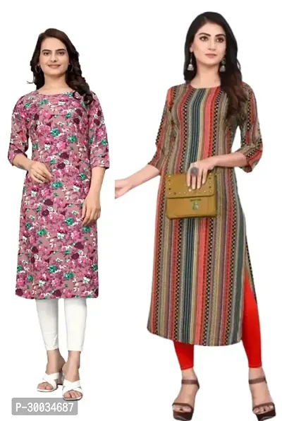 Fancy Crepe Kurtas For Women Pack Of 2