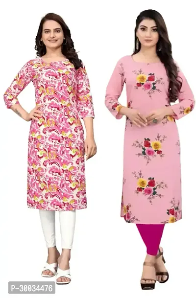 Fancy Crepe Kurtas For Women Pack Of 2-thumb0