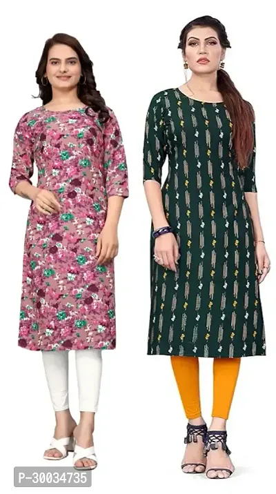 Fancy Crepe Kurtas For Women Pack Of 2-thumb0