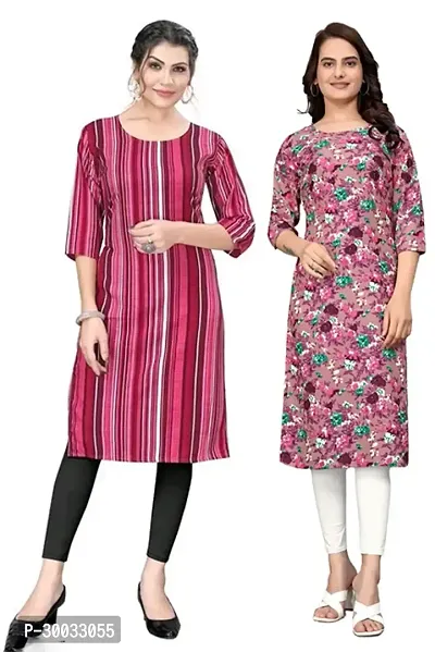 Fancy Crepe Kurtas For Women Pack Of 2