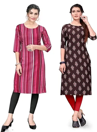 HAVY CREPE A-LINE KURTI(PACK OF 2)