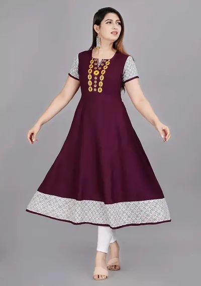 Beautiful Straight Embroidered Cotton Kurta