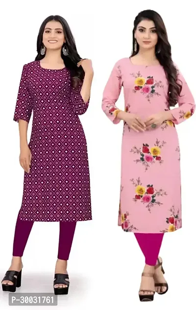 Fancy Crepe Kurtas For Women Pack Of 2