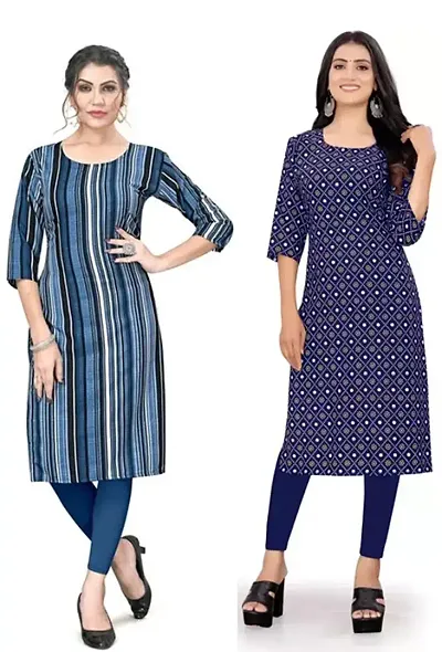 HAVY CREPE A-LINE KURTI(PACK OF 2)