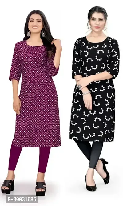 Fancy Crepe Kurtas For Women Pack Of 2