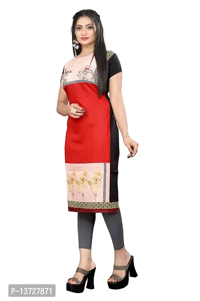 NIVAN ENTERPRISE Women's Printed Straight Kurti with Calf Length  Sleeves for Any Occasion((Multi Color)-thumb5