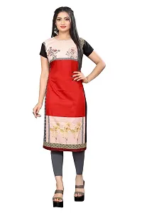 NIVAN ENTERPRISE Women's Printed Straight Kurti with Calf Length  Sleeves for Any Occasion((Multi Color)-thumb2