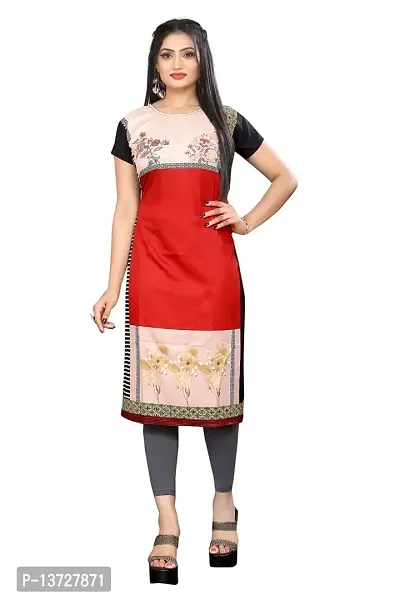 NIVAN ENTERPRISE Women's Printed Straight Kurti with Calf Length  Sleeves for Any Occasion((Multi Color)-thumb3