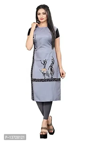 NIVAN ENTERPRISE Women Crepe Digital Printed A-line Kurta