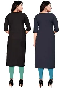 Women American Crepe Kurti 2 pcs combo-thumb1