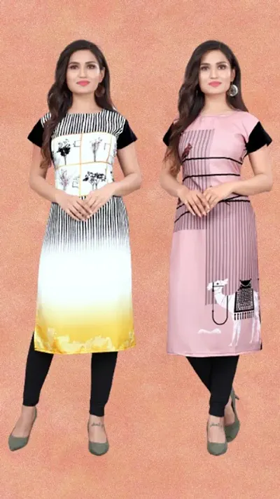 Fancy Crepe Combo of 2 Kurti