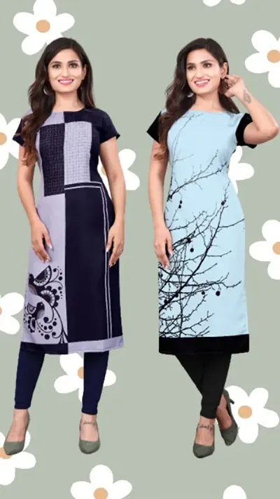 Fancy Crepe Combo of 2 Kurti