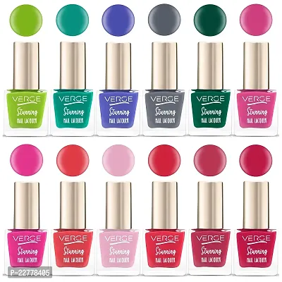 Unisex Matte Glossy Nail Polish Pack Of 12