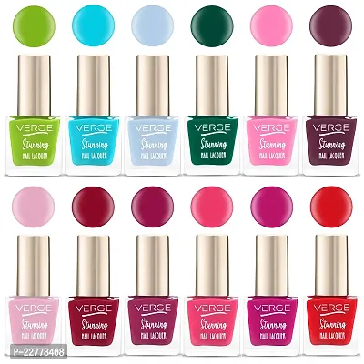 Unisex Matte Glossy Nail Polish Pack Of 12