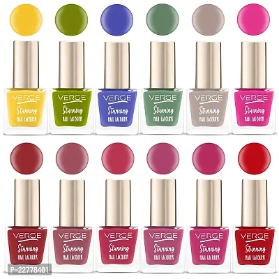 Unisex Matte Glossy Nail Polish Pack Of 12