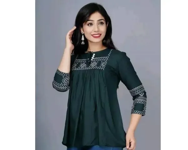 TRENDY RAYON EMBROIDERY TOPS