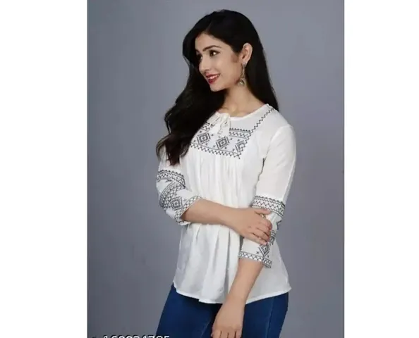 Fancy Rayon A-Line Top for Women