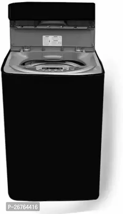 Fancy PVC Top Loading Washing Machine Cover(Width: 58 Cm, Black)-thumb0