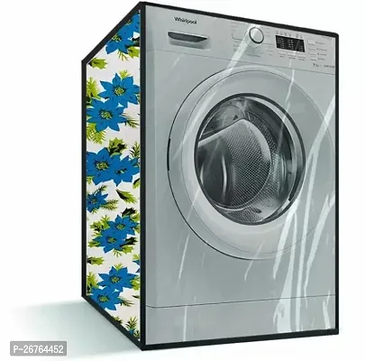 Fancy PVC Front Loading Washing Machine Cover(Width: 61 Cm, Green, Blue)