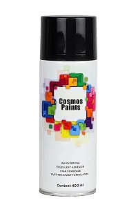 Cosmos Paints Matt Black Spray Paint 1600 ml (Pack of 4)-thumb1