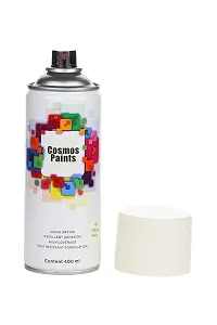 Cosmos Paints Clear Lacquer  Cream White Spray Paint 400 ml (Combo of 2)-thumb1