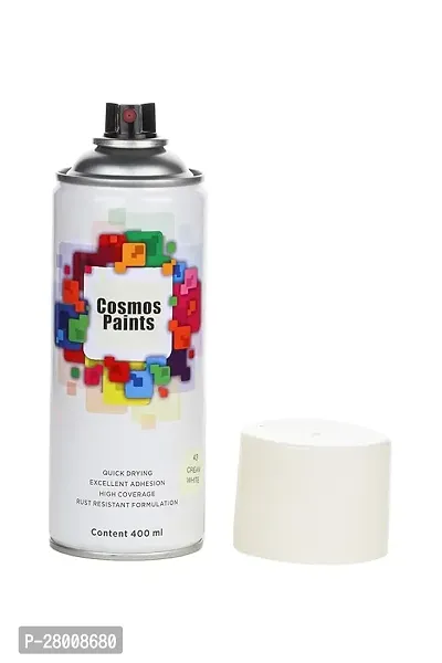 Cosmos Paints Clear Lacquer  Cream White Spray Paint 400 ml (Combo of 2)-thumb2