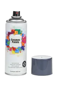 Cosmos Paints Matt Black Grey Spray Paint 400ml (Pack of 2)-thumb2