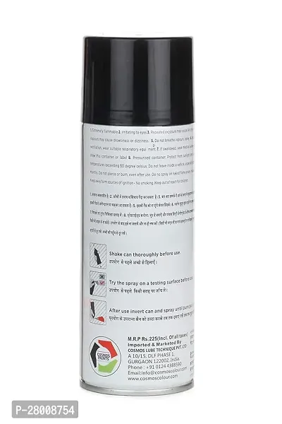 Cosmos Paints Gloss Black  Matt White Spray Paint 400 ml (Pack of 2)-thumb3