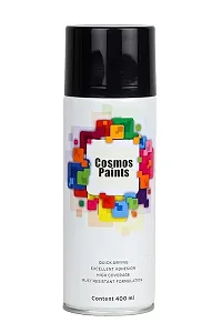 Cosmos Paints Gloss Black  Gloss White Spray Paint 400 ml (Pack of 2)-thumb1