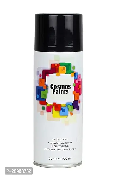 Cosmos Paints Gloss Black  Gloss White Spray Paint 400 ml (Pack of 2)-thumb2