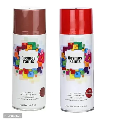 Cosmos Paints Anti Rust Brown  Deep Red Spray Paint 400 ml (Combo of 2)