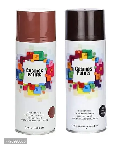 Cosmos Paints Anti Rust Brown  Deep Brown Spray Paint 400 ml (Combo of 2)