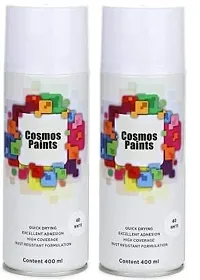 Cosmos Paints Gloss White Spray Paint 400ml (Pack of 2)-thumb1