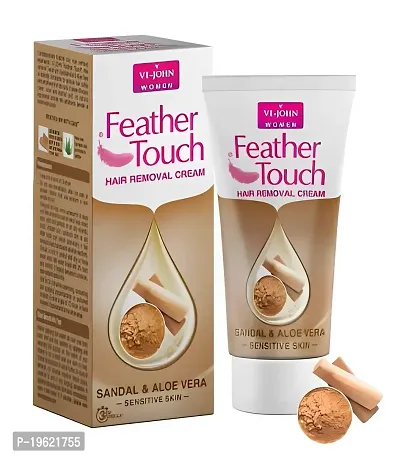 VI-JOHN Feather Touch Hair Removal Cream Sandal and aloevera 110g-thumb0