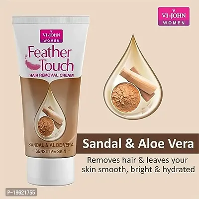 VI-JOHN Feather Touch Hair Removal Cream Sandal and aloevera 110g-thumb2