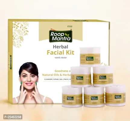 Roop Mantra Herbal Facial Kit Goodness Of Natural Oils  Herbal Extracts ( Cleanser,Scrub,Gel,Cream,Bleach)-thumb3