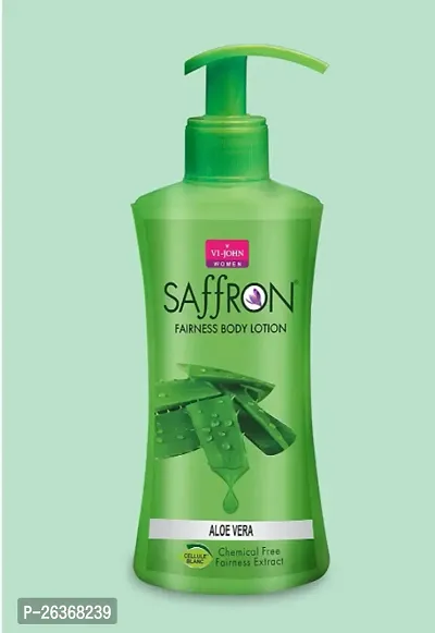 VI-JOHN Saffron Aloe Vera Body Lotion For Men  Women | Chemical Free Winter Cream for Dry Skin with Deep Moisturiser and Instant Hydration Skin Lotion 250ml-thumb0