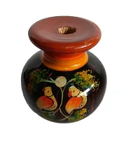 Classic Handicraft Wooden Flower Vase Pot Combo-thumb1