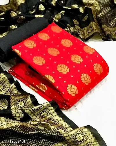 Classic Banarasi Silk Jacquard Dress Material with Dupatta-thumb0