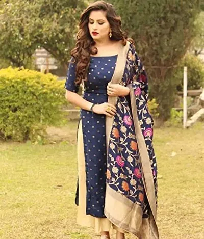 gelebar Releases Women's Banarasi Jacquard Chanderi Cotton Unstitched Salwar Suit Dress Material