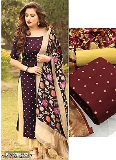 Bandhani Printed Taffeta Silk Suits  Dress Materials-thumb0