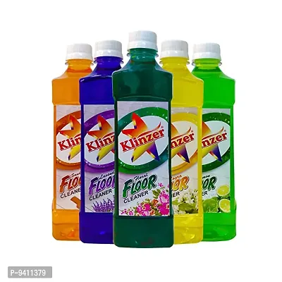 Klinzer Floor Cleaner | All Fragrance | Liquid for Hospitals, Homes, Offices Removes Dirt, Grime | 500 ml Each, Pack of 5