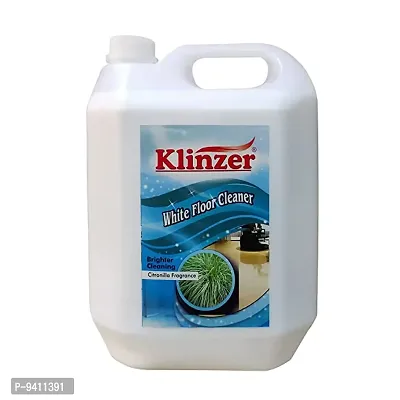 Klinzer White Floor Cleaner, Phenyle | Citronella Fragrance | Liquid for Hospitals, Homes, Offices Removes Dirt, Grime | 5L-thumb0