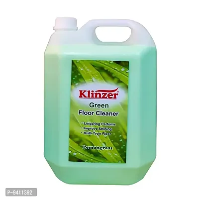 Klinzer Green Floor Cleaner, Phenyle | Lemongrass Fragrance | Liquid for Hospitals, Homes, Offices Removes Dirt, Grime | 5L