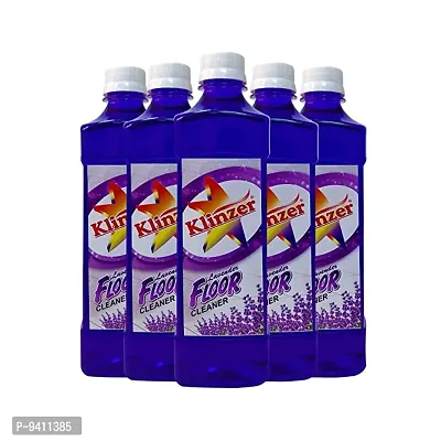 Klinzer Floor Cleaner | Lavender Fragrance | Liquid for Hospitals, Homes, Offices Removes Dirt, Grime | 500 ml Each, Pack of 5-thumb0